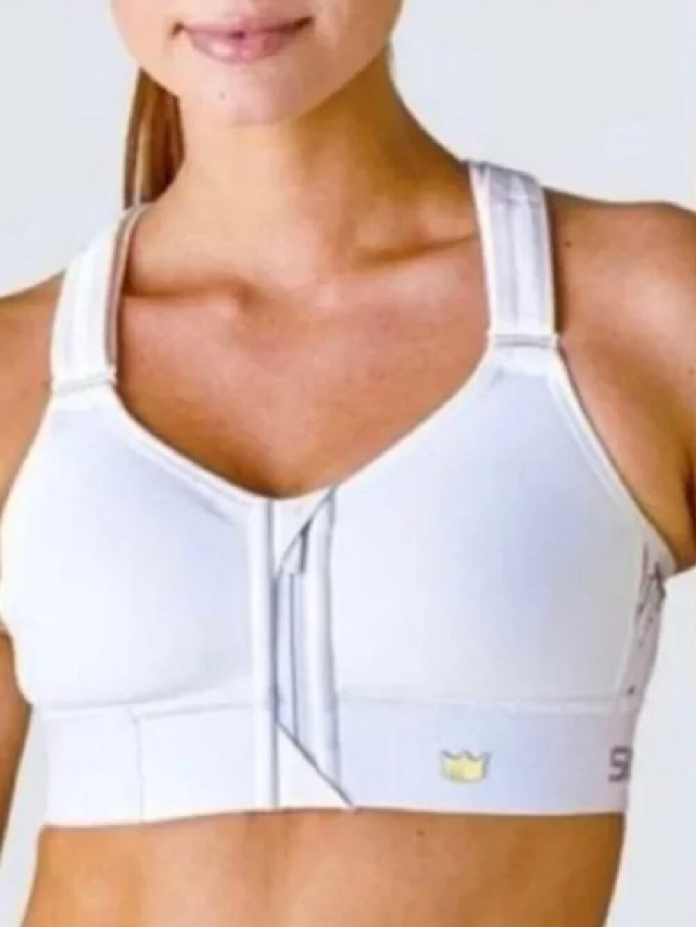 NWOT ** SHEFIT FLEX Luxe Ice White Sports Bra